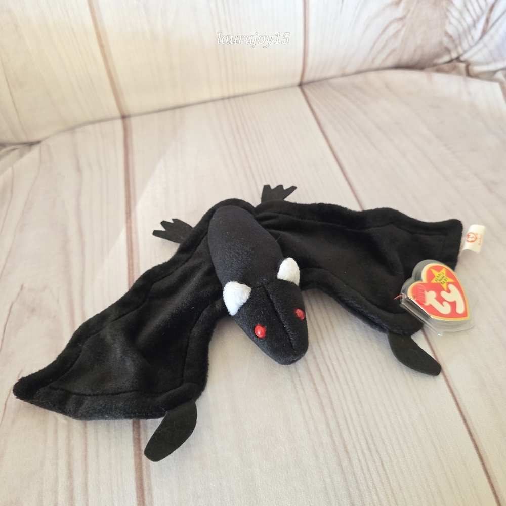 Ty Beanie Babies Radar Bat Plush Beanbag 6 Inch PVC Pellets DOB October 30 1995